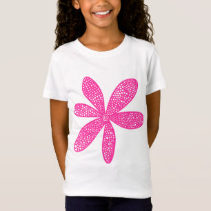 Camiseta Flor de bonito - Rosa caliente