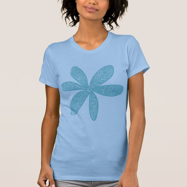 Camiseta Flor de bonito - Verde azul claro (Anverso)
