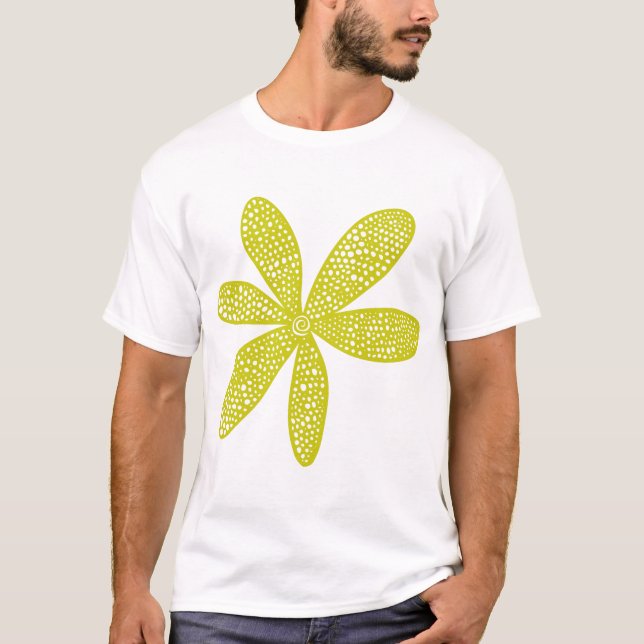 Camiseta Flor de bonito - Verde bananero (Anverso)