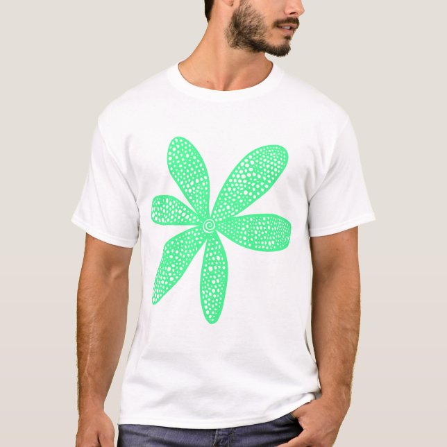 Camiseta Flor de bonito - Verde de menta (Anverso)