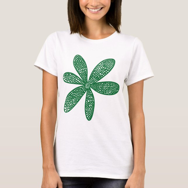 Camiseta Flor de bonito - Verde Forestal (Anverso)