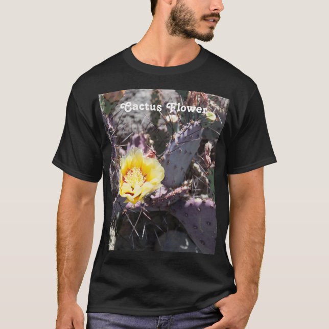 Camiseta Flor de cactus amarilla (Anverso)