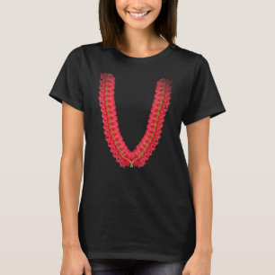 Camiseta Flor de cadena de flor hawaiana de verano tropical