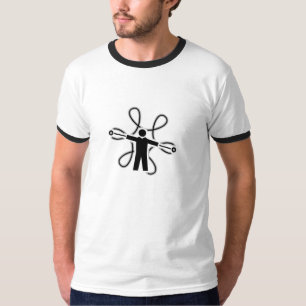 Camiseta Flor de cadena del hilandero del Poi del fuego