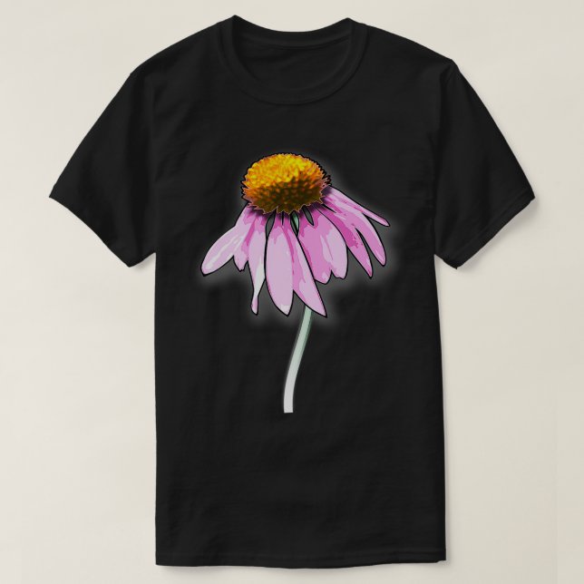Camiseta Flor de café Echinacea Magnus Flower Premium  (Diseño del anverso)
