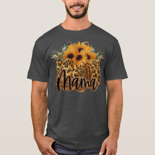 Camiseta Flor de calabaza de leopardo de la vendimia giraso