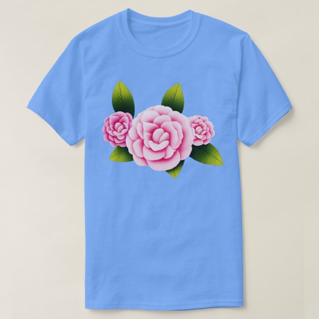Camiseta Flor de camellia (Diseño del anverso)