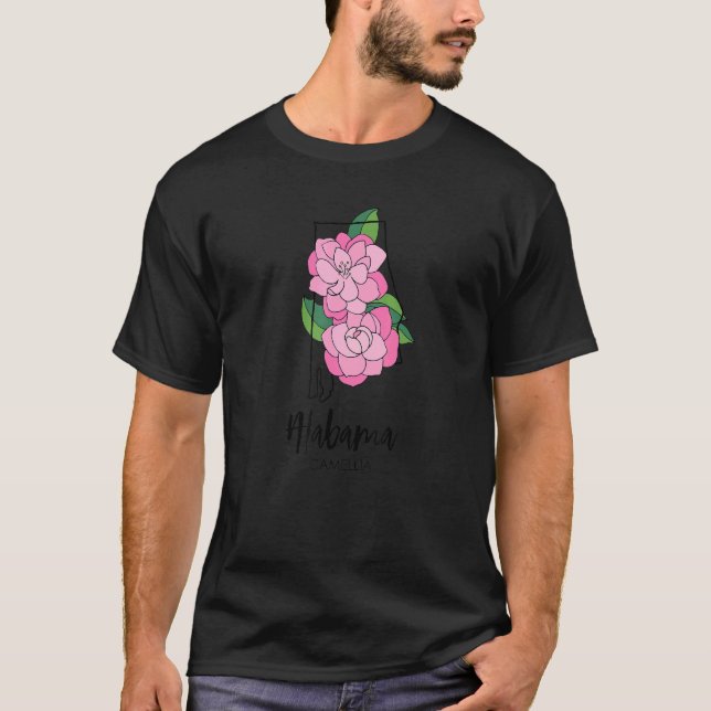 Camiseta Flor de camellia de Alabama (Anverso)