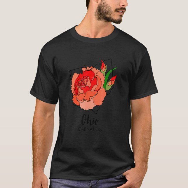 Camiseta Flor de Carnación de Ohio (Anverso)