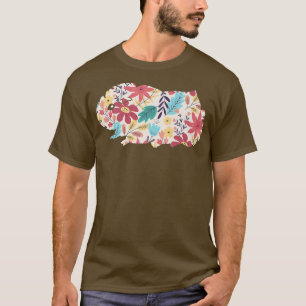Camiseta Flor de cerdo guineana floral premium