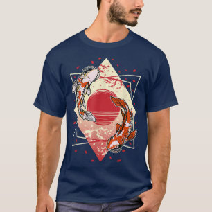 Camiseta Flor de cerezo Carpa japonesa Koi Pescado Nishikig