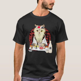 Camiseta Flor de cerezo de gato de sushi japonés kawaii