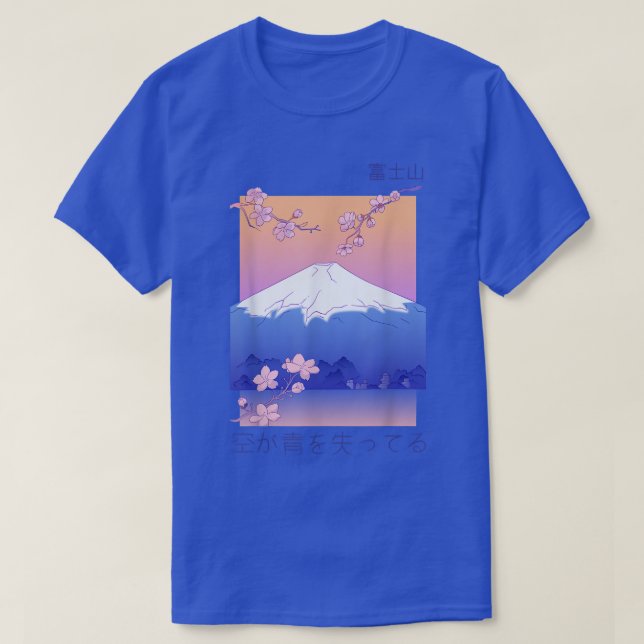 Camiseta Flor de cerezo de montaña japonesa Sakura Vaporwav (Diseño del anverso)