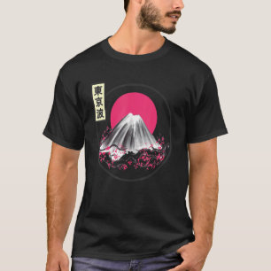 Camiseta Flor de cerezo de sol japonés bandera sakura tierr