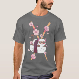 Camiseta Flor de cerezo de sushi en japonés, Sakura Kaw