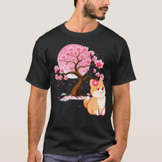 Camiseta Flor de cerezo japonés Shiba Inu Sakura