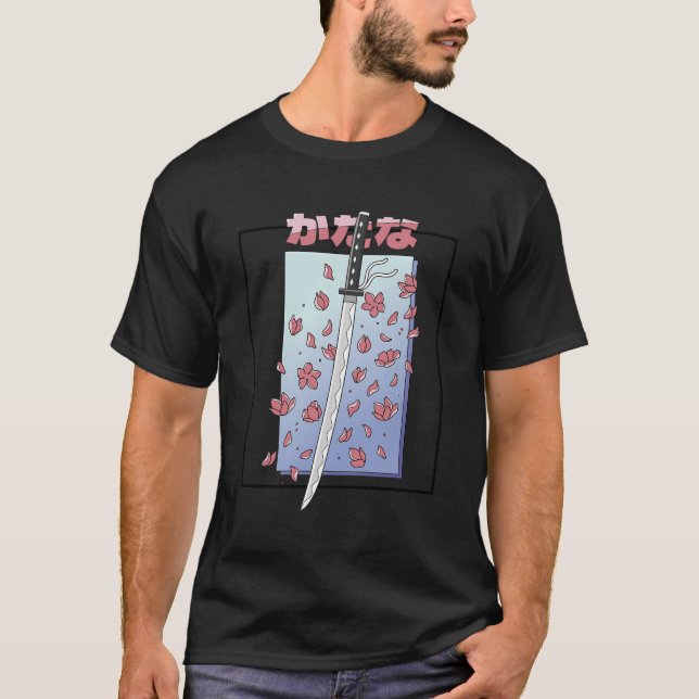 Camiseta Flor De Cerezo Japonesa Retro Weaboo (Anverso)