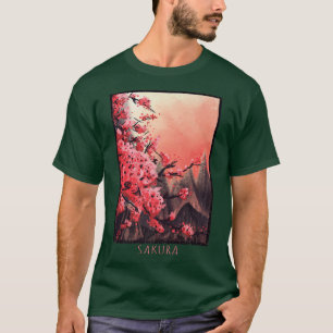 Camiseta Flor de cerezo japonesa Sakura Naturaleza del árbo