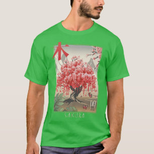 Camiseta Flor de cerezo japonesa Sakura Naturaleza del árbo