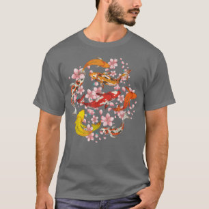 Camiseta Flor de cerezo japonesa Taisho Sanke Koi Sakura Ko