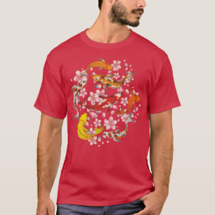 Camiseta Flor de cerezo japonesa Taisho Sanke Koi Sakura Ko