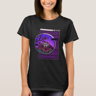 Camiseta Flor de cerezo japonesa Y2K 90s Monte Fuji en Glit