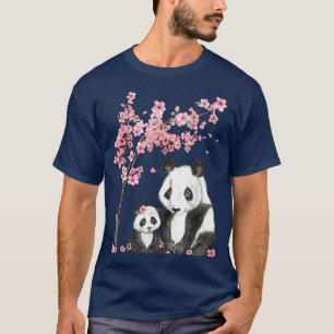 Camiseta Flor de cerezo panda japonesa flor Sakura Tree V