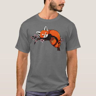 Camiseta Flor de cerezo Panda rojo Sakura 2