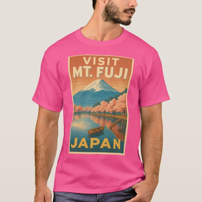 Camiseta Flor de cerezo retro en Japón (Anverso)