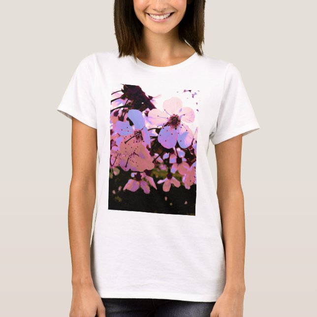 Camiseta Flor de cerezo rosa (Anverso)