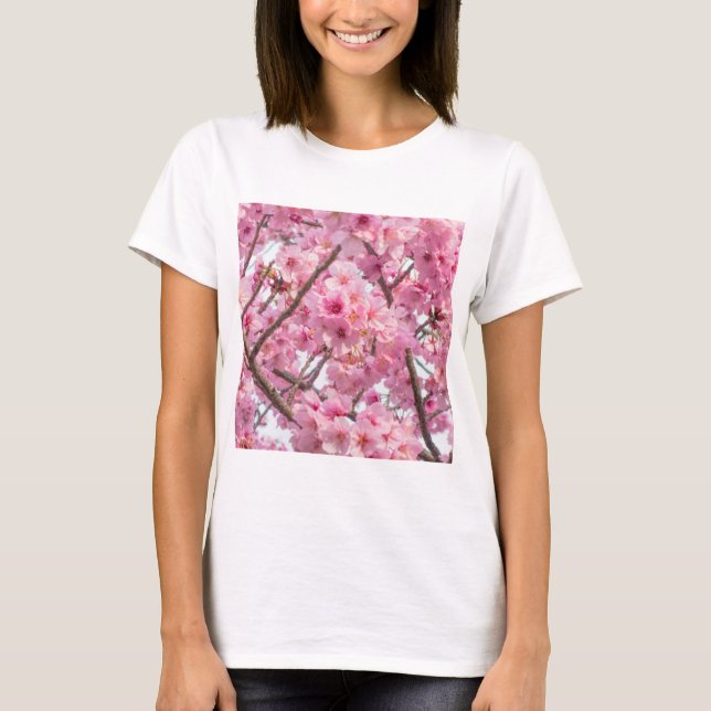 Camiseta Flor de cerezo rosa (Anverso)