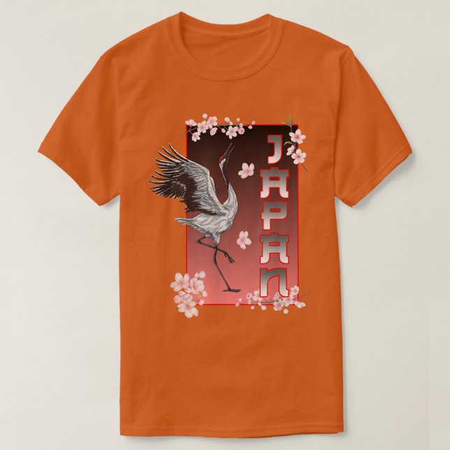 Camiseta Flor de cerezo Sakura de pájaro canto japonés (Diseño del anverso)