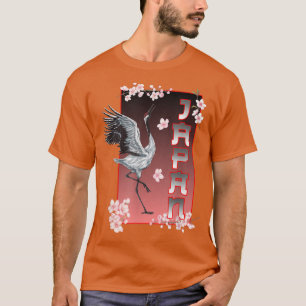 Camiseta Flor de cerezo Sakura de pájaro canto japonés