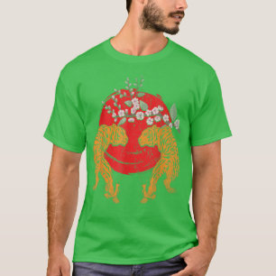 Camiseta Flor de cerezo Sakura depredador de gato salvaje a