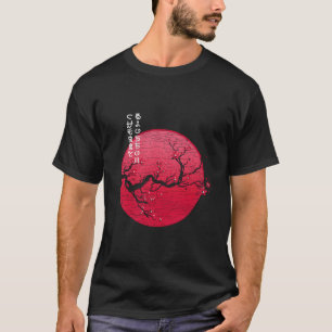 Camiseta Flor de cerezo Sakura Flor Luna Roja