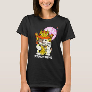 Camiseta Flor de cerezo Sakura Gato afortunado japonés Ma