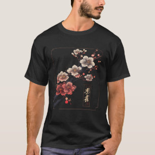 Camiseta Flor de cerezo Sakura Gráfica Japón Vaporwa
