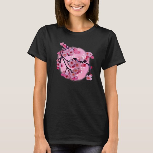 Camiseta Flor de Cerezo Sakura Japonesa (Anverso)
