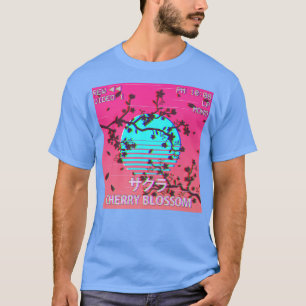 Camiseta Flor de cerezo Sakura japonesa estética de vaporwa