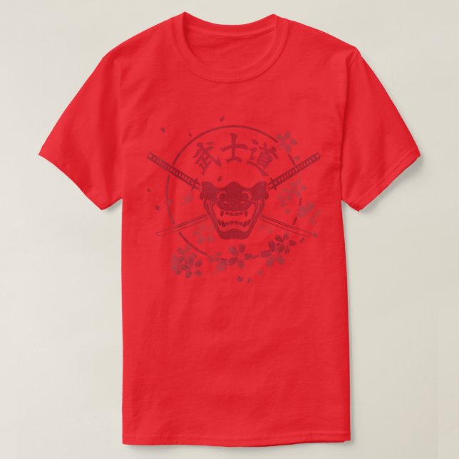 Camiseta Flor de cerezo Samurai japonesa Bushido Warrior On (Diseño del anverso)