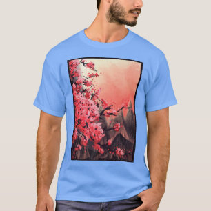 Camiseta Flor de cerezo ventilado japonesa estética