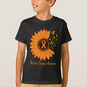 Camiseta Flor de Cinta de Sensibilización sobre Esclerosis 