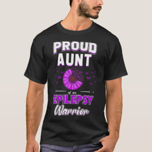 Camiseta Flor de Cinta Púrpura Orgullosa de la tía sobrina