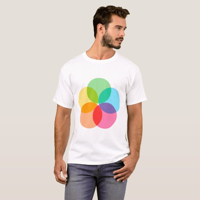Camiseta Flor de color (Anverso completo)
