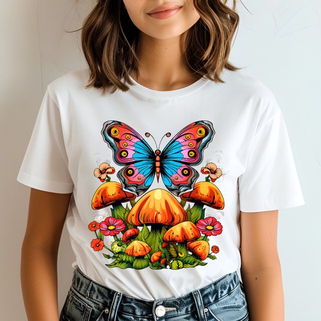 Camiseta Flor de color de mariposa (Subido por el creador)