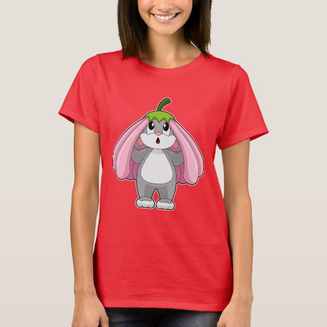 Camiseta Flor de conejo (Anverso)