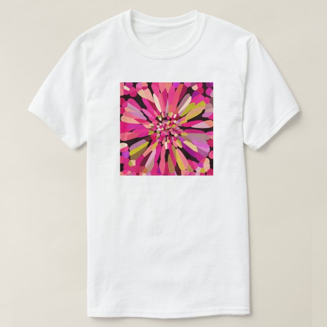 Camiseta Flor de confetán rosa (Diseño del anverso)