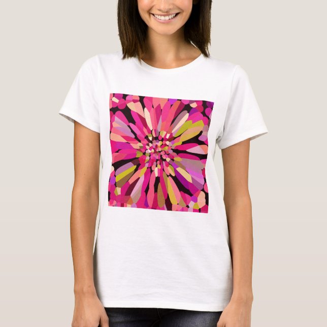 Camiseta Flor de confetán rosa (Anverso)