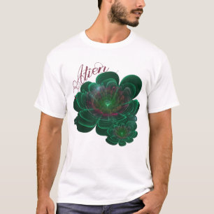 Camiseta Flor de coral azul turquesa verde