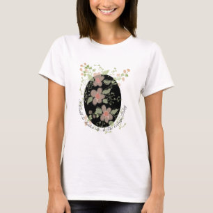 Camiseta Flor De Coral Rosa Cuta Acentuada